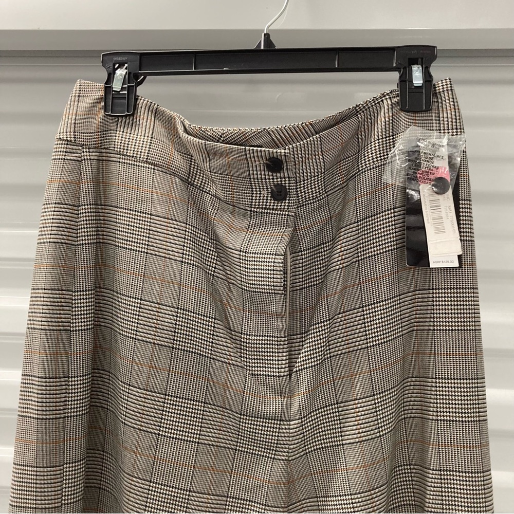 ANTONIO MELANI Houndstooth Pants with Button Accent